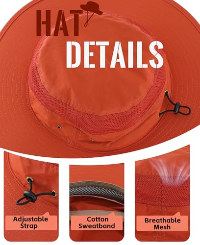 Image of Home Prefer UPF 50+ Men's Sun Hat Wide Brim Bucket Hat UV Protection Hat for Mens Womens Beach Safari Gardening Golf Fishing