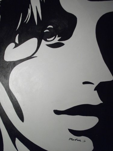 Tableau visage abstrait peinture à l'huile sur toile haut de gamme