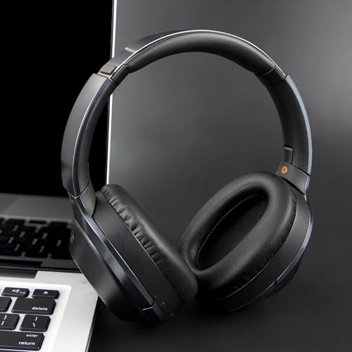 SOULWIT Replacement Earpads Cushions for Sony WH-1000XM2 (WH1000XM2) & MDR-1000X (MDR1000X) Headphones, Ear Pads with Noise Isolation Foam, Added Thickness (Black)