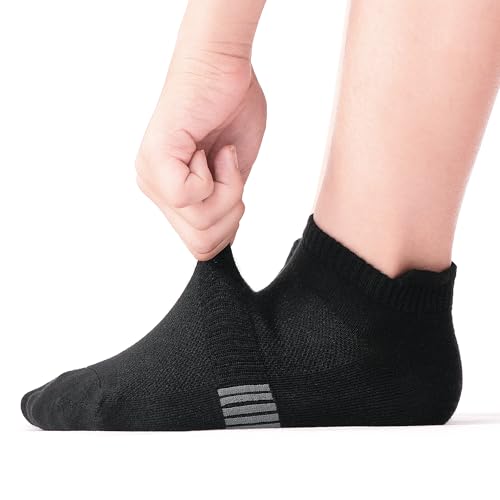6 Pairs Ankle Socks for Women, Athletic Running Socks Cotton Low Cut Tennis Sports Tab Sock Size 6-112