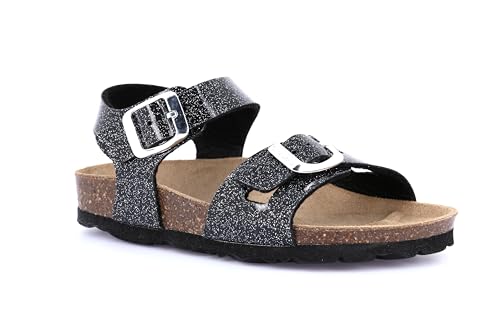 Sandale Grunland Junior chaussure ete enfant double bande noire 30