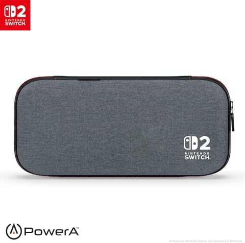 Resim PowerA Nintendo Switch 2 için Slim Case - Koyu Pagan Grisi, Resmi Lisanslı, Koruyucu Kılıf, 10 Yazılım Kartı için Yer, Dolgulu Ekran Koruyucu, Entegre Ayak 