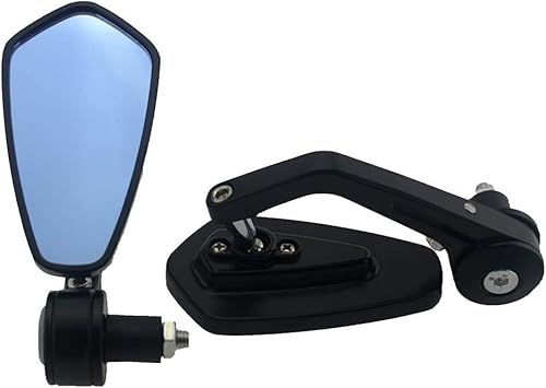 Miniatura 3 de Espejos laterales motocicleta bicicleta Cruiser ATV aluminio 78 '' 0.866 in barra extremo lateral vista trasera Mirro para motocicleta Ducati