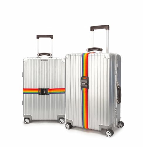 Correias de bagagem para malas aprovadas pela TSA, cinto de viagem com trava de combinação, alças de