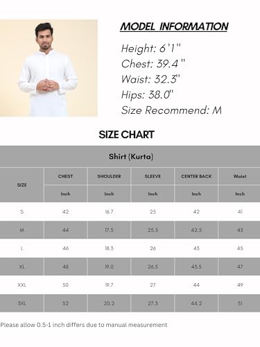 SKAVIJ Mens Cotton Kurta Casual Long Sleeve Henley Shirt Band Collar Kaftan Robe3