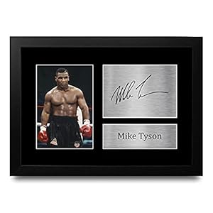 HWC Trading FR Mike Tyson Boxing Handtekeningen Giften Ontworpen Printed A4 Signed Print Display Picture Picture