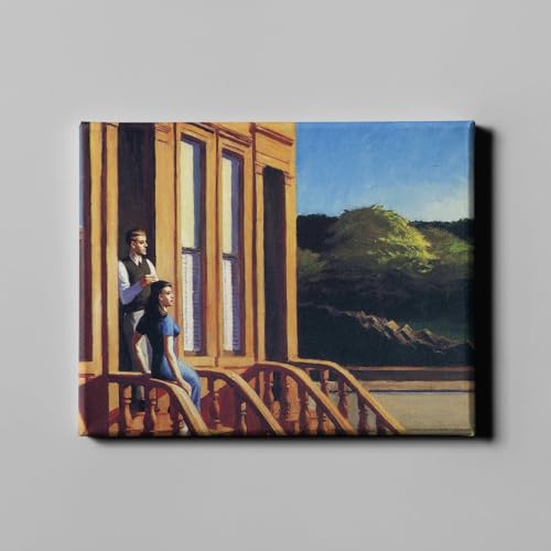 Toile de galerie Edward Hopper Soleil sur pierres brunes finition haut de gamme Spiffing Prints