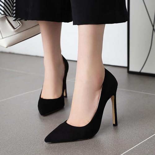 Asterisco Women Stiletto Pumps High Heel Shoes Pointed Toe Slip On Elegant Party Heels, Size 3.5-12.53