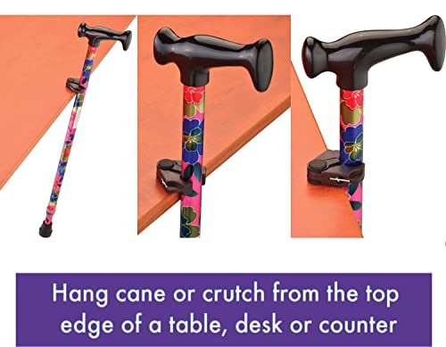 Comsenmed Products Cane Holder,Cane Holder For Walking Stick Or Cane | Attach Cane To Table | Hang Your Cane On Table, Desk Or Counter (1Ea,Black) #TOP4