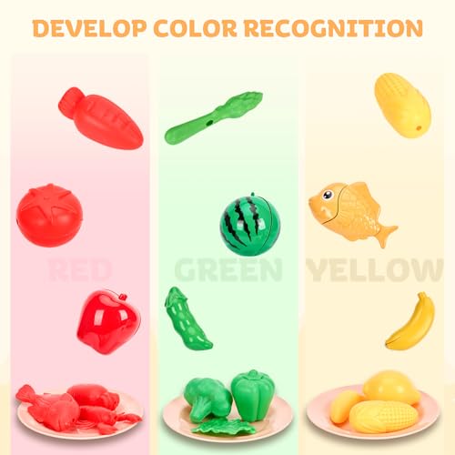 image for Zero Zoo 105Pcs Kids Kitchen Toy Accessories, Toddler Pretend BBQ Camp