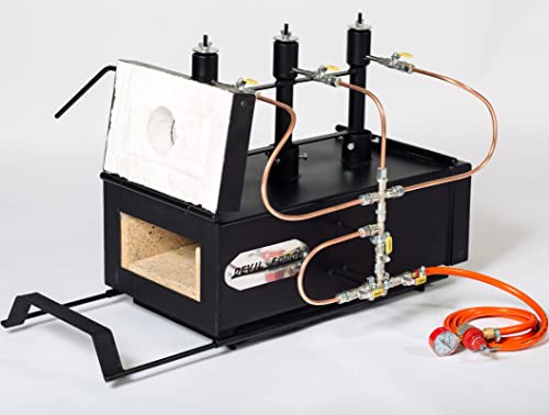 Gas Propane Forge DFPROFK3 with 3 Burners, 2 Doors