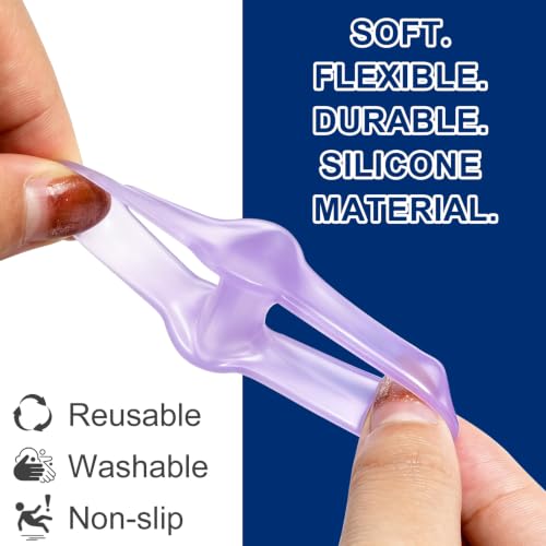 Image of Promifun Gel Toe Corrector, 10 Pack of Toe Separators with 2 Loops, Big Toe Spacer for Bunion Pain and Overlapping Toe - Lavender
