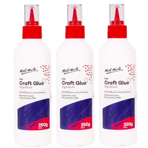 Colle de bricolage PVA Mont Marte pointe fine flacon de 250g lot de 3