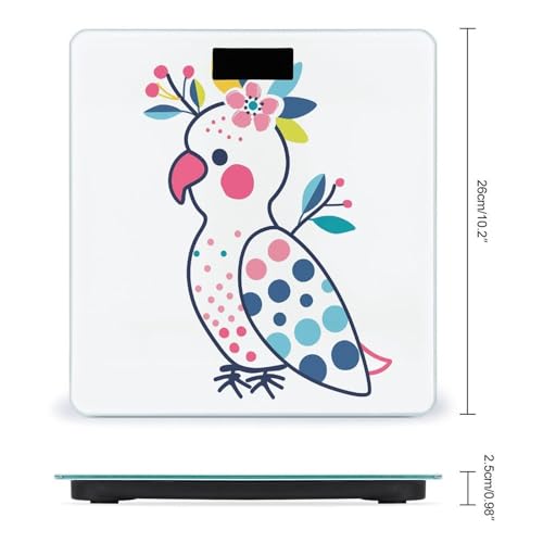 Báscula digital parrot and flower en vidrio templado miniatura 2