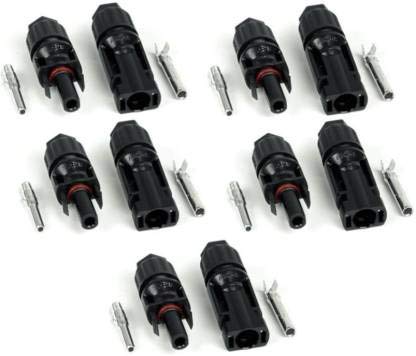 Humser Solar MC4 Connector for Solar Panel Cable Connection (Set of 5 Pairs)