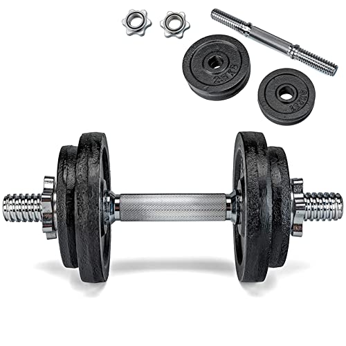 LAMAR LM Kurzhantelset, Hantelscheiben aus Gusseisen, verchromten...