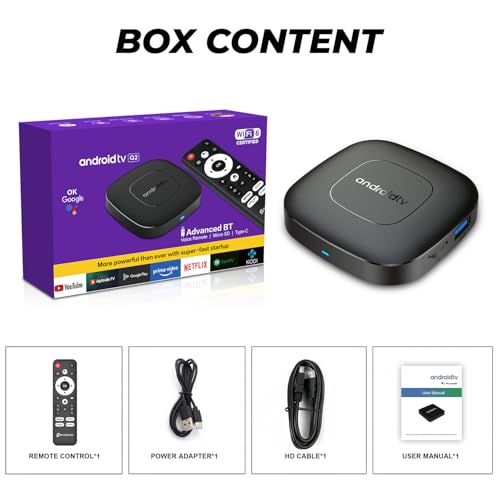 Image of 4K Android TV Box with HDR Video Playback Support, 4GB RAM+32GB ROM Built-in Chromecast Android Version 16, Rockchip 3518 Processor Smart OTT Box (Black, Mini Size, Google Assistant Working)
