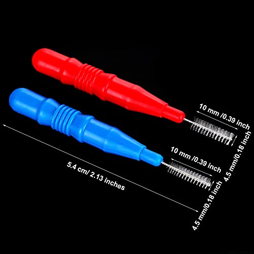 Image of Patelai 50 Counts Braces Brush for Cleaner Interdental Brush Toothpick Dental Tooth Flossing Head Oral Dental Hygiene Flosser Toothpick Cleaners Tooth Cleaning Tool(Red, Blue)