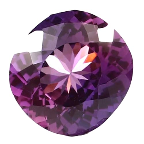 Saphir naturel violet rose de Ceylan 12 mm | Finis les bijoux ternes avec cette gemme à facettes
