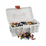 Q-Bricks Bausteine Koffer Basic Mix | 750 Grundbausteine in 5 Formen | Grundfarben: Rot, Grün, Schwarz, Gelb, Blau, und Reinweiß | Verpackt in einem wiederverwendbaren Koffe