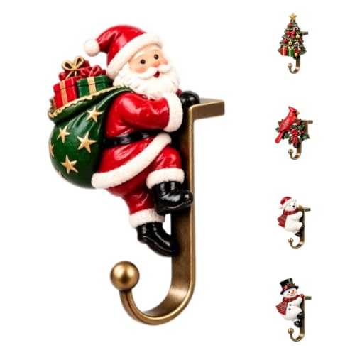 Christmas Stocking Holder for Mantel 3D Metal Fireplace Hook Hanger 2026 - image 1