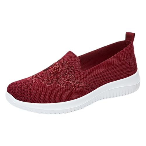 Deportivas Sin Cordones Mujer Zapatos Horma Extra Ancha Zapatos sin Cordones para Caminar Zapatillas de Lona Bajas combina Confort y Estilo con Soporte de Arco para Correr Trabajar Andar