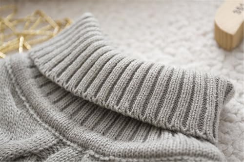 Kids Boys Girls Knit Sweaters Turtleneck Fall Winter Soft Warm Sweater Pullover Tops3