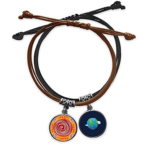 Pulsera de cuerda mano cadena cuero tótems antigua civilización de México