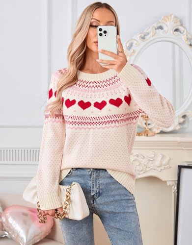 Image of Women's Vintage Fair Isle Pullover Sweater Lightweight Knit Tops