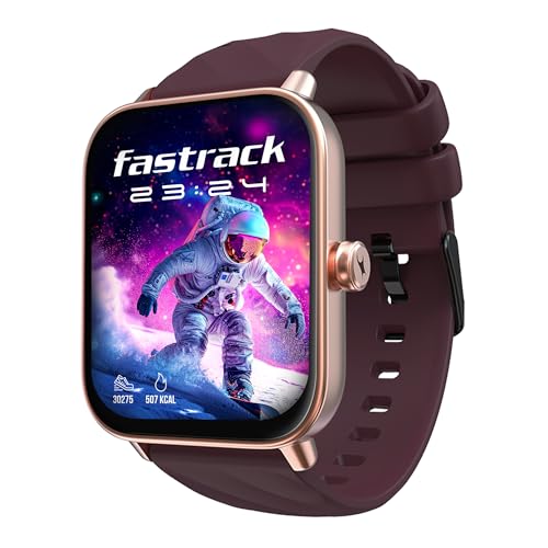 Image of Fastrack Limitless Glide X 1.83 inch Smart Watch with Ultra UV HD Display, SpO2, Heart Rate & Sleep Tracking, Bluetooth Calling, 100+ Sports Modes, 5-Day Battery, Smartwatch for Men & Women (Wine Red)