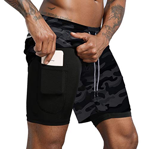 Image of IVAAN Black Polyester Shorts for Running- Regular, Gym