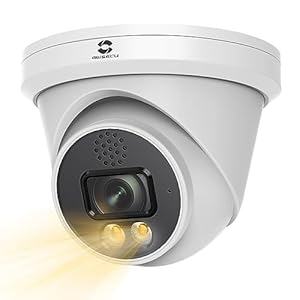 GWSECU 5MP PoE Dome Camera with Dual Lights Full-Color Night Vision, Wired Surveillance IP Security Camera Indoor, AI Human/Motion Detection, Two-Way Talk, Up to 256G SD Card, D5U97BMD-RLS