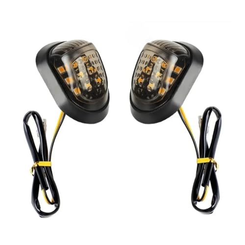 Clignotant moto ambre encastré 9 LED 12V pour remplacer des feux cassés ou peu visibles
