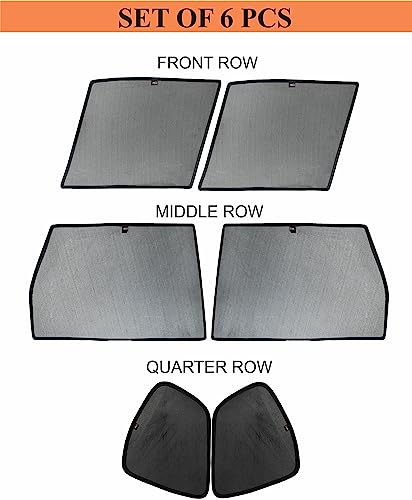Image of Able 3D-FIX Type Car Non-Magnetic Sun Shade Curtains for Mahindra Xylo Set of 6 Pcs