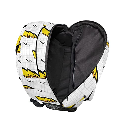 Tarity Lightning Bolts School Backpack Small Travel Bag Students Bookbags Teenagers Casual Daypacks Stylish Print Durable Backpack Laptop Computer Bag For Kids Boys Girls Women4
