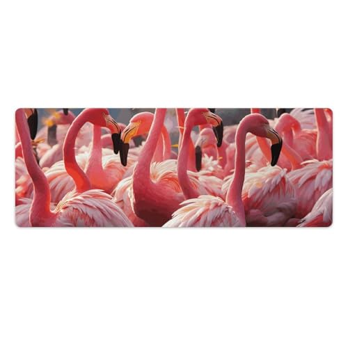 Tapis de souris de jeu grand modèle tapis de bureau motif flamants roses