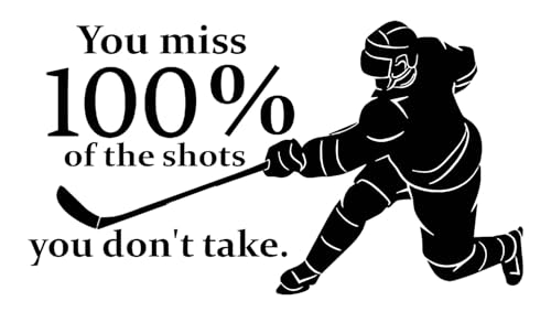 Sticker Vinilo Decorativo Hockey Player Life Quote