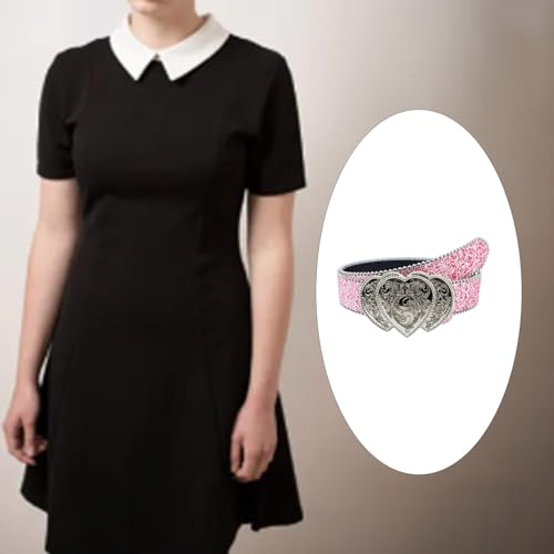 Waist Belt Engraved Buckle For Cowboy Cowgirl With Heart Vintage Belt Hot Girl Waist Chain Oversize Belt4