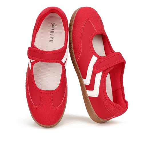 Image of IDIFU Mary Jane Sneakers for Women Retro Fashion Casual Ballet Flats