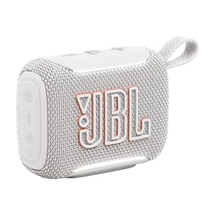 JBL GO 5 Ultra‑tragbarer Bluetooth‑Lautsprecher mit großem JBL Pro Sound und kräftigem Bass, AirTouch‑Pairing, wasserdichtes Design, 10 Stunden Wiedergabezeit, Weiß