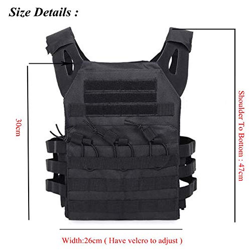 Mlida Tactical Vest Outdoor Breathable Combat Training Vest Nylon Adjustable for Hunting CS Game - Thumbnail 5