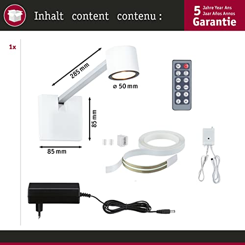 Paulmann 95576 Adelia set de iluminación de cuadros en aluminio cepillado y LED 7