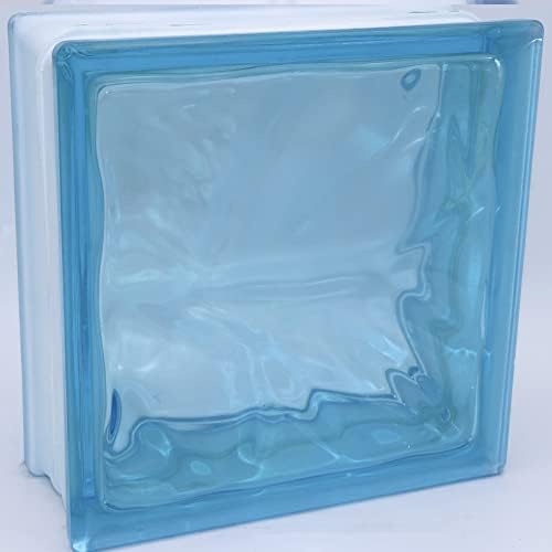 Design Glasbaustein Vollsicht Reflex Schwarz - 19x19x8 Cm (6 Stück Set)