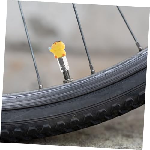 Tapones divertidos para válvula de neumáticos con diseño de pato para accesorios de bicicleta ciclismo resistente de goma miniatura 6
