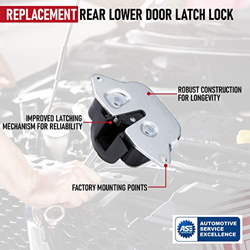 Image of Replacement Lower Door Latch Lock - Rear Left or Right Driver or Passenger Side - Compatible with Chevy Silverado and GMC Sierra 2007-2013 Extended Cab - Replaces 20995801, 15919913, 25838750