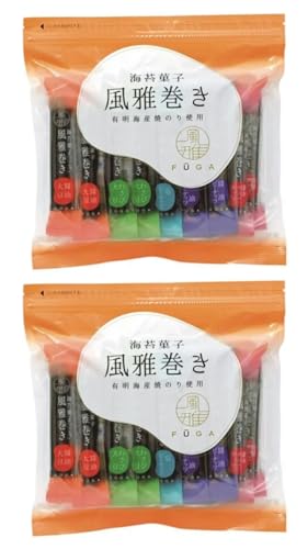 【まとめ買い】海苔菓子 風雅巻き 《限定》 17本 ミックスパック × 2袋のサムネイル