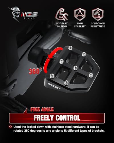 Image of MZS Motorcycle Driver Passenger Floorboards Set for Touring Softail 84-26