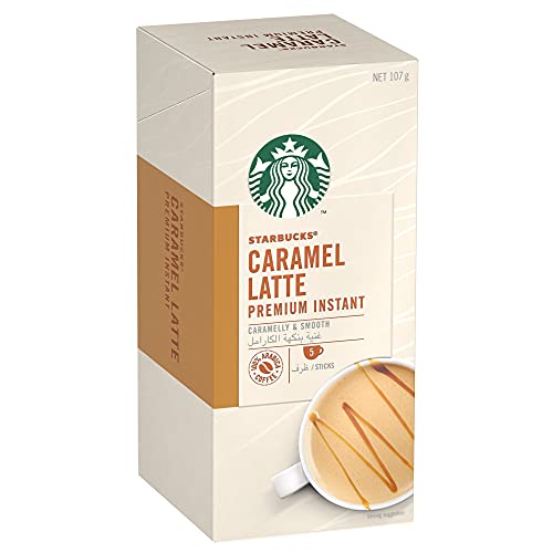 Image of Starbucks Caramel Latte Premium Instant Ground Coffee Mixes 107.5g, Box