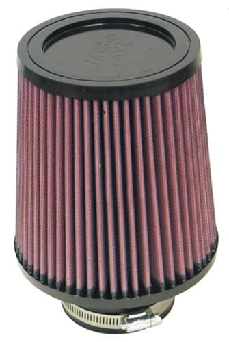 K&N High-Flow Original Lifetime Universal Clamp-On Air Filter: High Performance, Premium, Washable: Flange Diameter: 3 In, Filter Height: 6.5 In, Flange Length: 1.75 In, Shape: Round Tapered, RU-4730