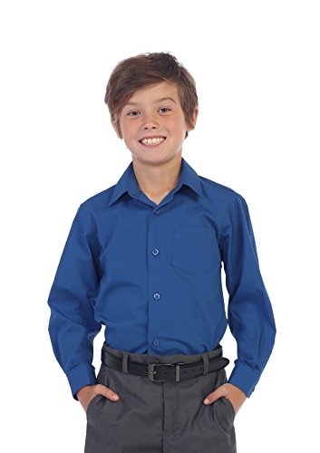 Image of Gioberti Boys Long Sleeve Solid Dress Shirt
